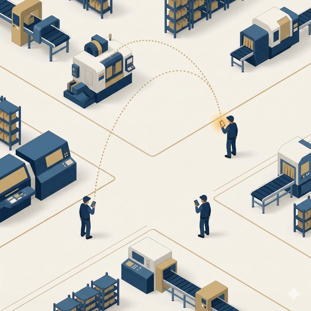 Technicien recevant une alerte ciblée sur mobile